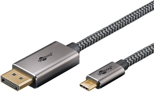 Goobay Braided USB 3.1 Video Cable USB-C Male - DisplayPort Black 1m 75707