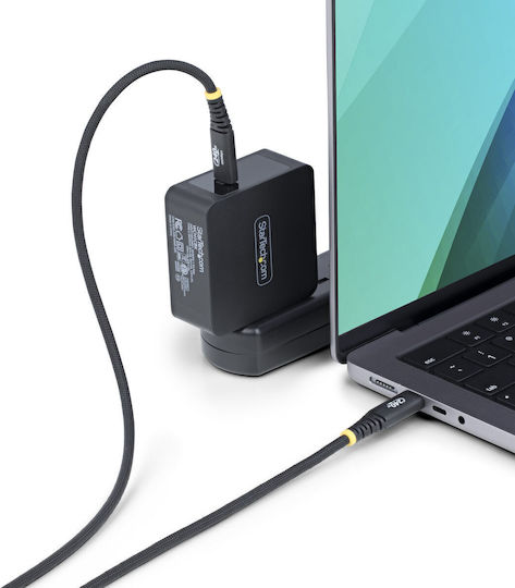 StarTech Braided USB 2.0 Cable USB-C male - USB-C 240W PD Ασημί 1m S2CEPR1M-USB-CABLE