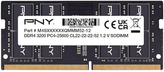 PNY 8GB DDR4 RAM mit Geschwindigkeit 3200 für Laptop