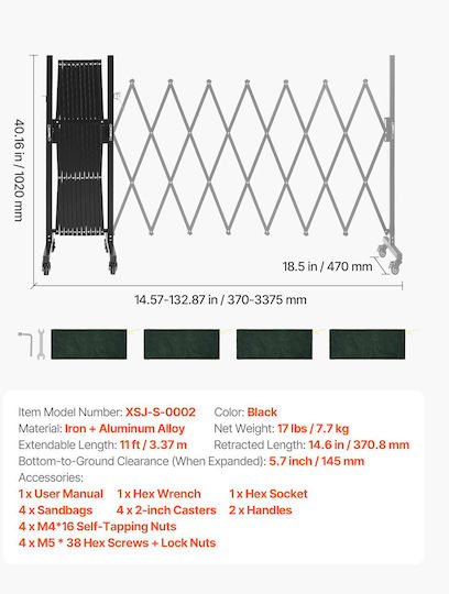 Vevor Metallic Garden Gate in Beige Color