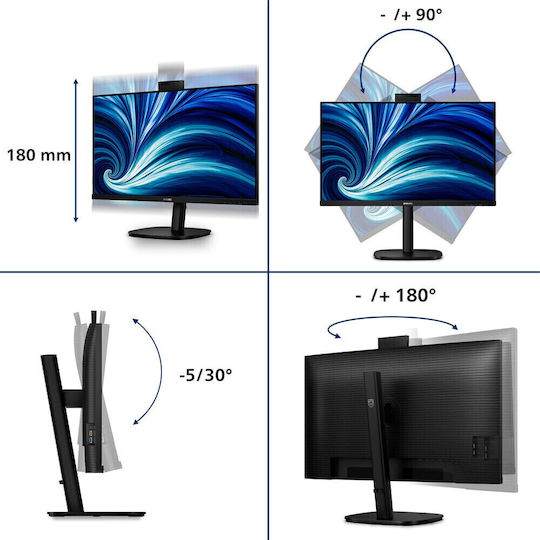 Philips 3000 Serie IPS Monitor 32 Zoll QHD 2560x1440 mit Reaktionszeit 4ms GTG