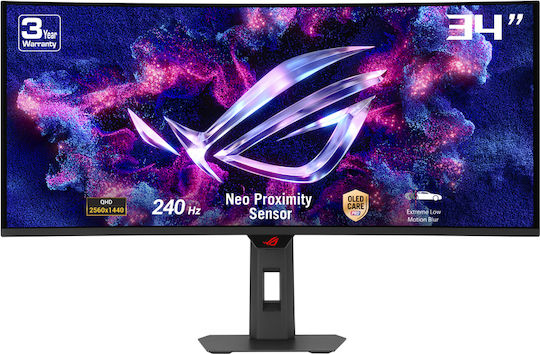 Asus Strix XG34WCDMTG Ултраширок OLED Curved Монитор 34" QHD 3440x1440 240Hz