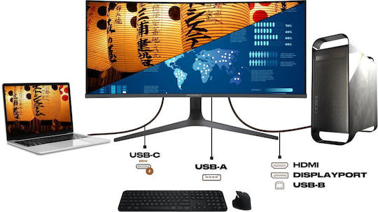 Japannext JN-IPS340UWQHD60C-C65W-HS Ultrawide IPS HDR Curved Monitor 34" QHD 3440x1440
