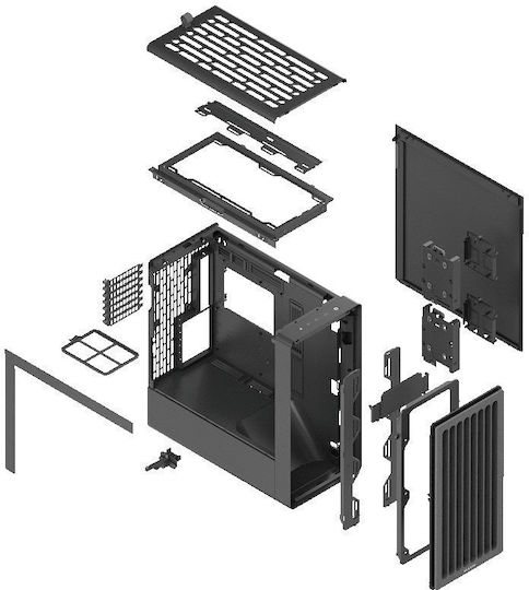 HAVN BF 360 Gaming Midi Tower Κουτί Υπολογιστή με Πλαϊνό Παράθυρο Μαύρο