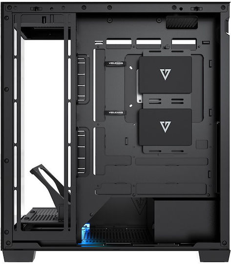 Modecom Volcano Stellar Plus Gaming Midi Tower Κουτί Υπολογιστή με Πλαϊνό Παράθυρο Μαύρο