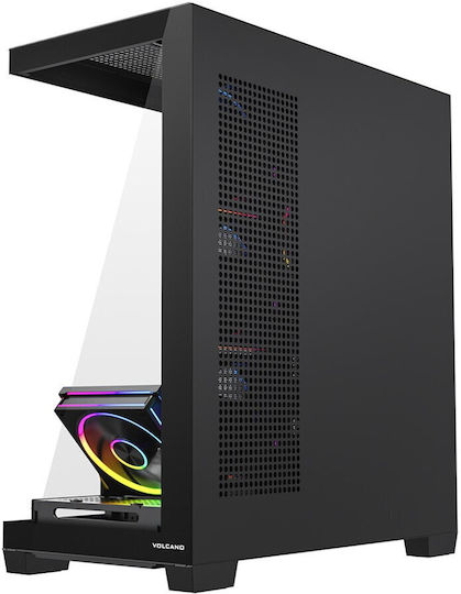 Modecom Volcano Stellar Plus ARGB Gaming Midi Tower Κουτί Υπολογιστή με Πλαϊνό Παράθυρο Μαύρο