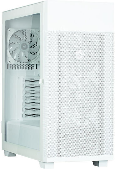Zalman S5 Neo Gaming Midi Tower Κουτί Υπολογιστή με Πλαϊνό Παράθυρο Λευκό