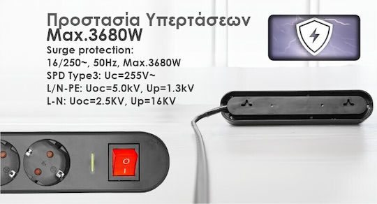 Elvhx Πολύπριζο 3 Θέσεων