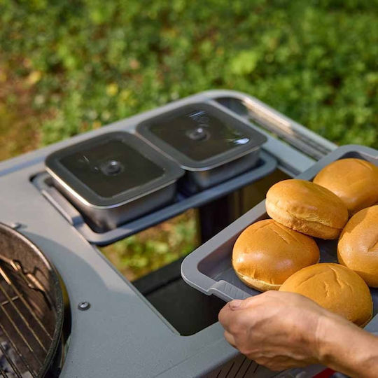 Weber Performer Premium Holzkohlegrill Kessel Mit einem Deckel und Thermometer 57x57cm