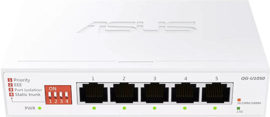 Asus QG-U1050 Unmanaged L2 Switch with 5 Gigabit (1Gbps) Ethernet Ports