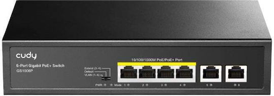 Cudy GS1006P Negestionat L2 PoE+ Switch cu 6 Porturi Gigabit (1Gbps) Ethernet