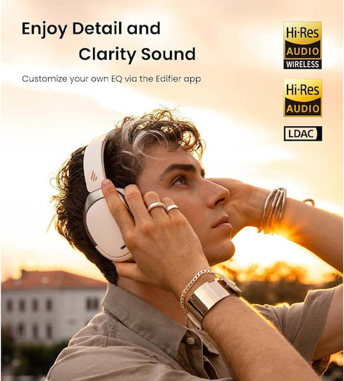 Edifier WH950NB Wireless / Wired Over Ear Headphones with 7 hours of Operation and Quick Charge Ivory
