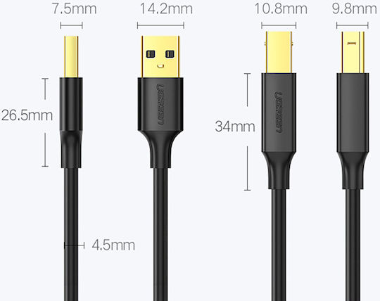 Ugreen 2m USB 2.0 Cable A-Male to B-Male (20847)