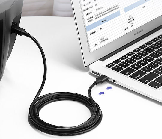 Ugreen USB 2.0 Cablu USB-A - USB-B Negru 1m 20846