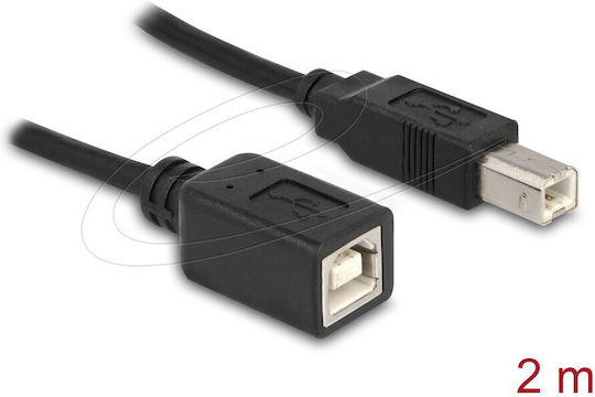 DeLock USB 2.0 Cable USB-B male - USB-B female 2m (83427)