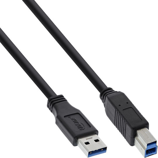 InLine USB 3.0 Кабел USB-A мъжки - USB-B мъжки Черен 2м 35320