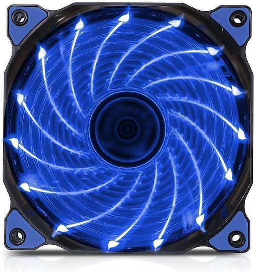Segotep Ventilator Pentru Carcasă 120mm (1100rpm / 41.2cfm) cu Iluminare Albastră și Conexiune 3-Pin / Molex cu 4 Pini Albastru