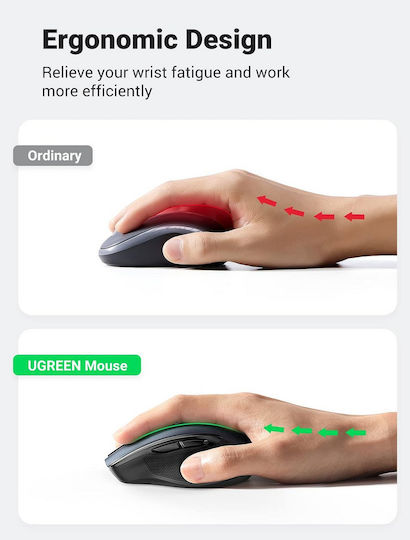 Ugreen MU006 90855 Безжичен Мишка Черен