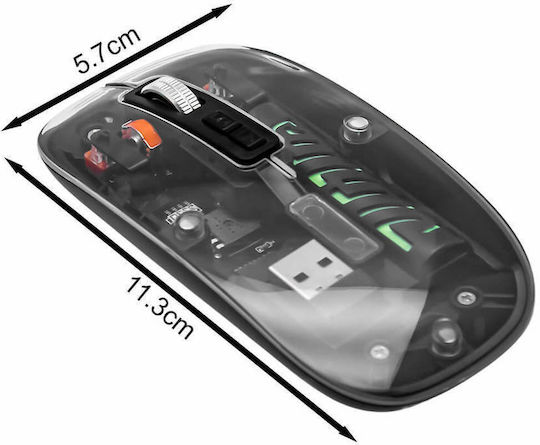 Aoas WB08 Ασύρματο Bluetooth Ποντίκι Μαύρο