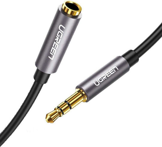 Ugreen 3.5mm Male to 3.5mm Female Audio Cable Silver 3m with Gold Plated Terminals 10595