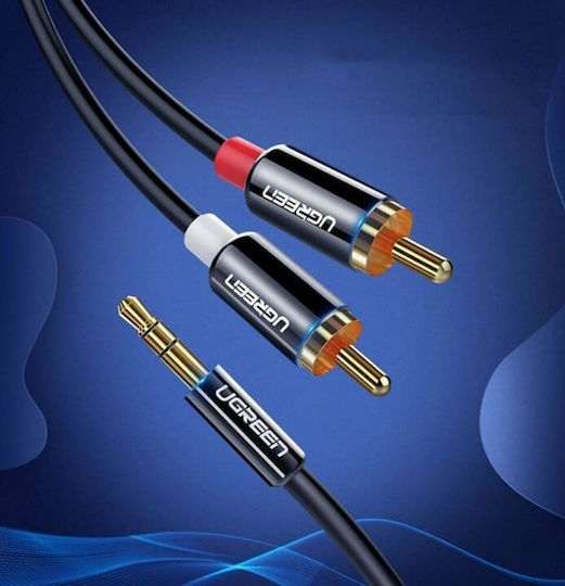 Ugreen Καλώδιο Ήχου 3.5mm male - RCA male Μαύρο 5m με Επίχρυσους Ακροδέκτες 10591