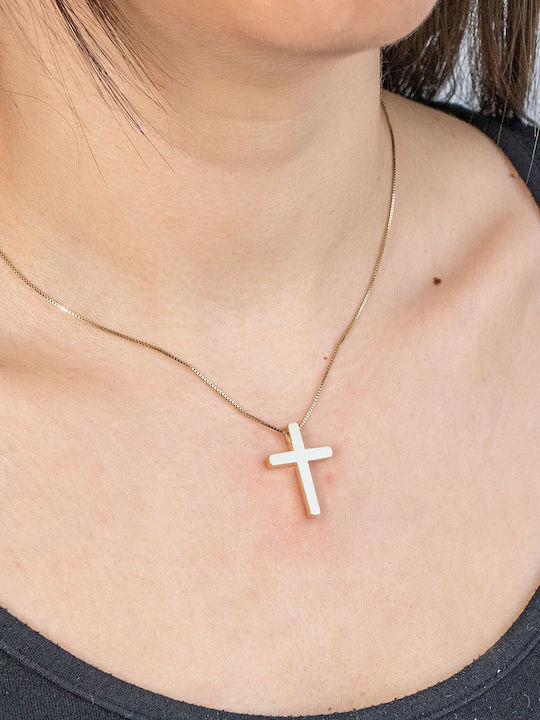 Kiriakos Gofas Men's 14K Gold Double Sided Cross Without Chain