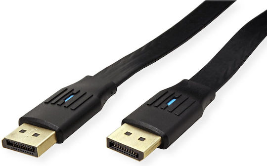 Roline Кабел 11.99.5861 DisplayPort M към DisplayPort M Плосък 1m 8K@60Hz Черен
