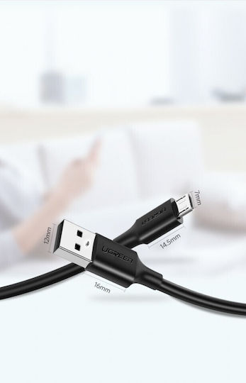 Ugreen US289 Regular USB 2.0 to micro USB Cable Μαύρο 1m (60136) 1τμχ