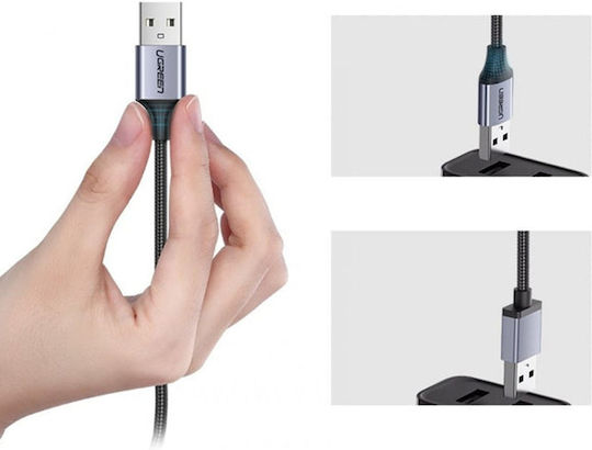 Ugreen Us290 1m Regular USB 2.0 to micro USB Cable Gray (60146)