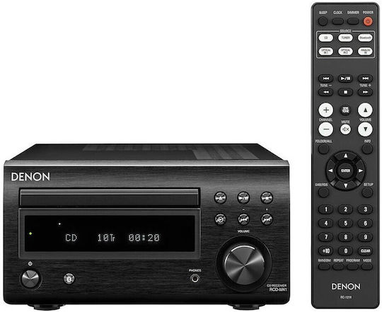 Denon Ηχοσύστημα 2.0 RCD-M41 DAB RCDM41DABBKEK 60W με CD / Digital Media Player και Bluetooth Μαύρο