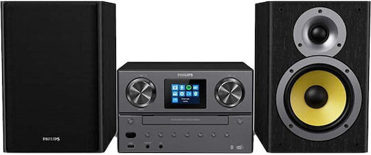Philips Ηχοσύστημα 2.0 TAM8905 TAM8905/10 100W με CD Player, WiFi και Bluetooth Μαύρο