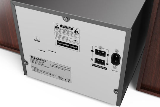 Sharp Ηχοσύστημα 2.0 XLB517 GC-15-XLB517DBR 7.5W με CD / Digital Media Player και Bluetooth Καφέ