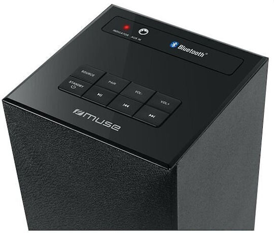 Muse Soundsystem 2 M-1050BT M-1050BT 20W mit Digitale Medien Player und Bluetooth Schwarz
