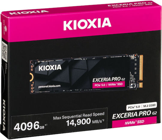 Kioxia Exceria Pro G2 SSD 4TB Тип M.2 с Връзка PCI Express 5.0 LVE10Z4T09G8