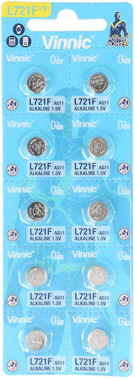 Vinnic Ag11 Alkalische Uhrenbatterien LR58 1.5V 10Stück