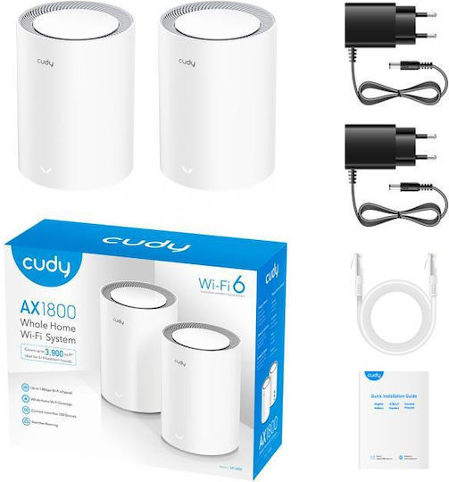 Cudy M1800 v1 WiFi Mesh Network Access Point Wi‑Fi 6 Dual Band (2.4 & 5GHz)