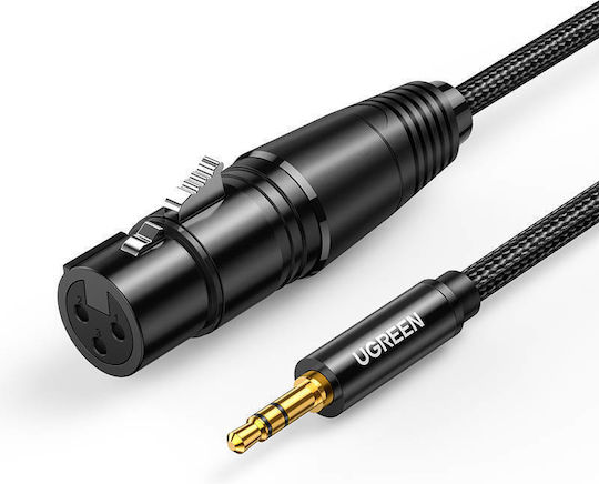 Ugreen AV182 Cable XLR Female - 3.5mm Male Black 1m 20763
