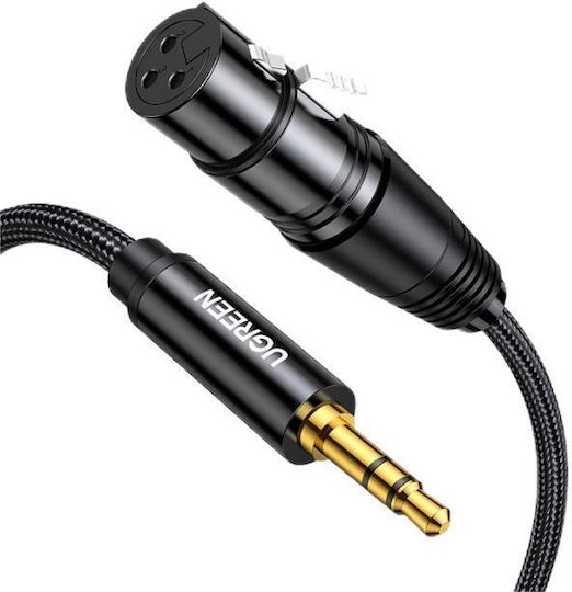 Ugreen AV182 Cable XLR Female - 3.5mm Male Black 1m 20763