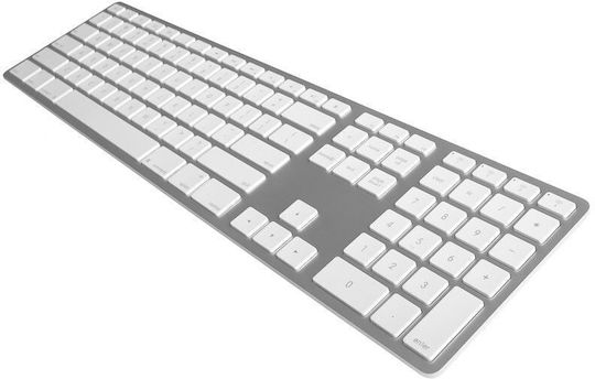 Matias FK418BTLSB-UK Ασύρματο Bluetooth Πληκτρολόγιο Αγγλικό UK Ασημί