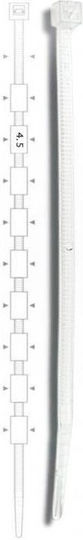 Elematic Δεματικά Καλωδίων Πλαστικά 120mmx4.5mm σε Λευκό χρώμα (100τμχ) (001380)