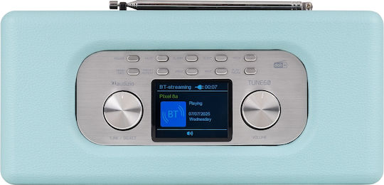 Audizio TUNE60 Retro Επιτραπέζιο Ραδιόφωνο Μπαταρίας DAB+ με Bluetooth και USB Μπλε