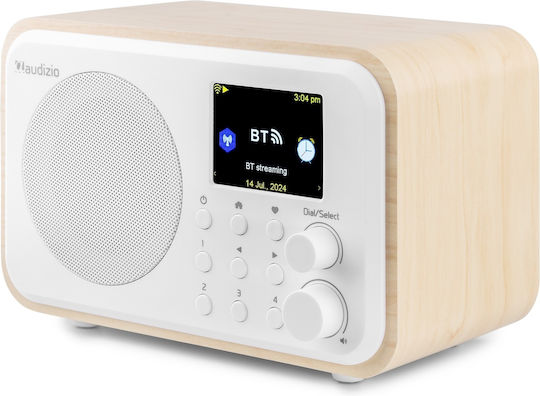 Audizio Vicenza Επιτραπέζιο Ραδιόφωνο Επαναφορτιζόμενο DAB+ με Bluetooth και USB Λευκό