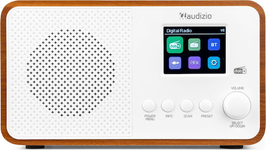 Audizio Avio Επιτραπέζιο Ραδιόφωνο Ρεύματος DAB+ με Bluetooth και USB Λευκό