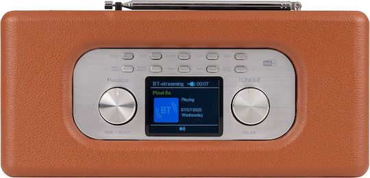 Audizio TUNE60 Retro Επιτραπέζιο Ραδιόφωνο Μπαταρίας DAB+ με Bluetooth και USB Καφέ