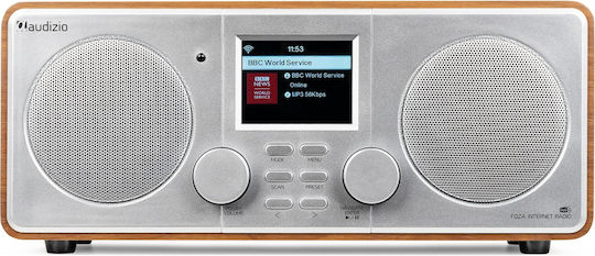 Audizio Foza Tabletop Radio Electric DAB+ with Bluetooth Silver