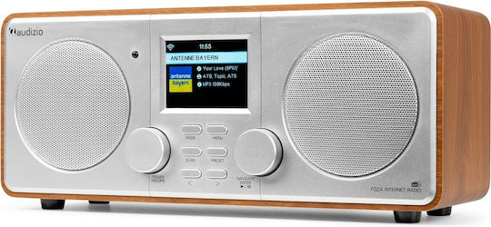 Audizio Foza Tabletop Radio Electric DAB+ with Bluetooth Silver