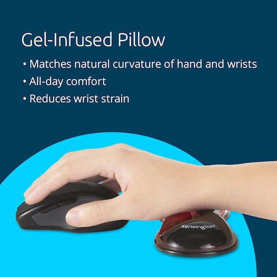 Kensington Slim Duo Gel Mouse Track Ball Red Wrist Rest