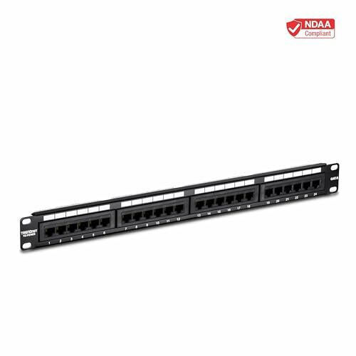Trendnet Patch Panel Unshielded για Rack 1U 19" 24 Θυρών cat6 Μαύρο