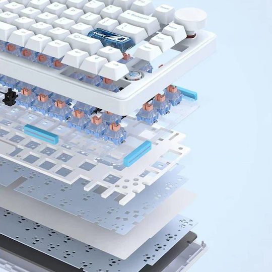 Onikuma MT706 Gaming Tastatur Tenkeyless mit RGB-Beleuchtung (Englisch US) Weiß