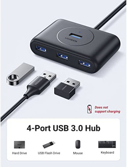 Ugreen CR113 Hub 4 Porturi USB 3.0 cu Conectare USB-A
